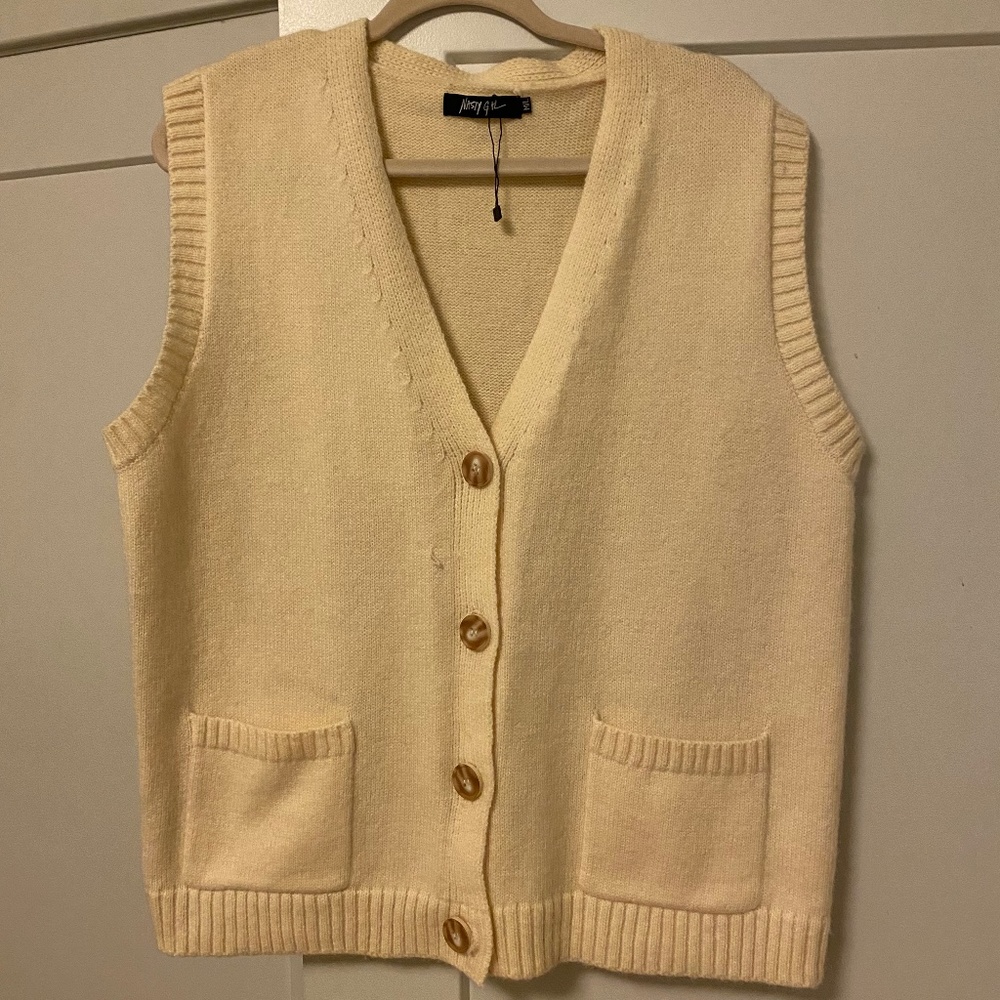 Nasty Gal Cream Vest